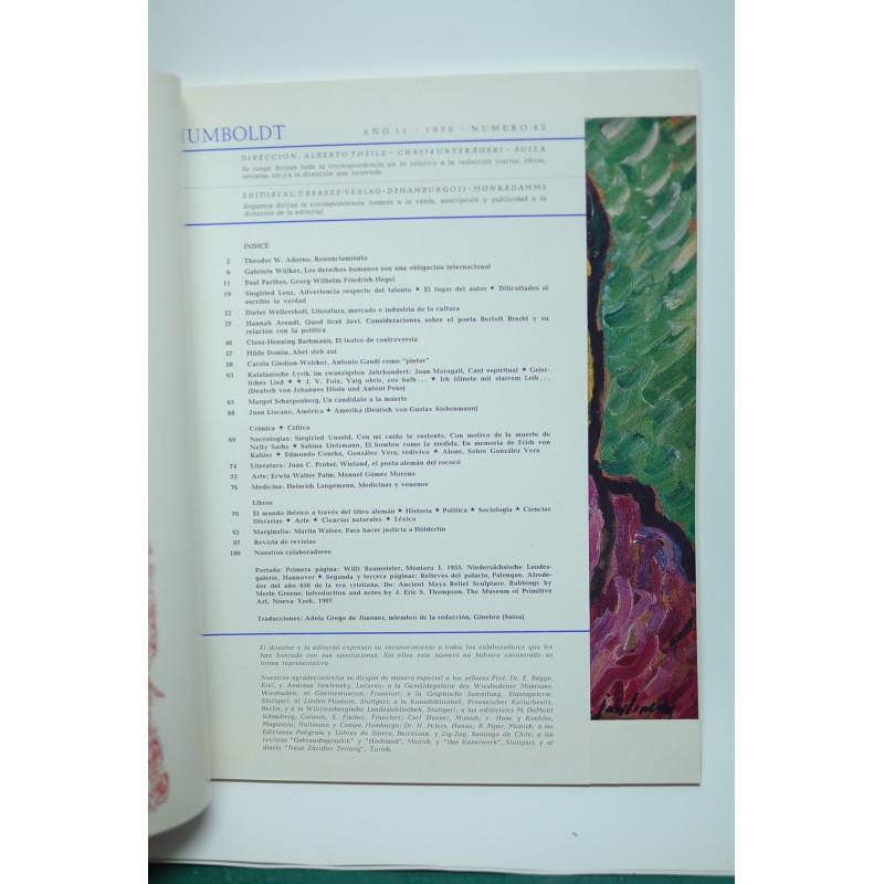 Humboldt. Año 11. 1970, nº 42