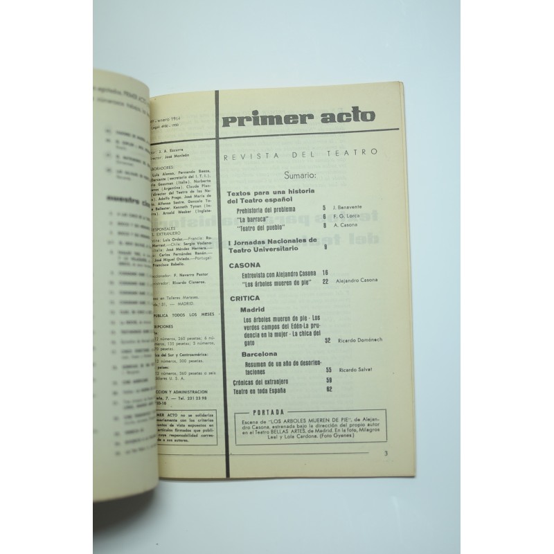 Primer Acto : revista del teatro. Nº 49, 1963