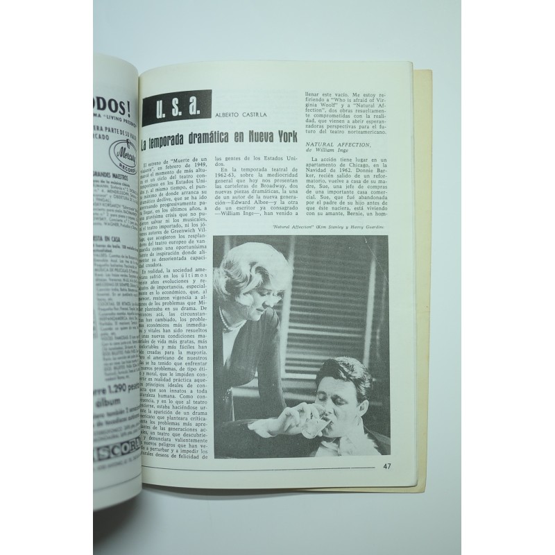 Primer Acto : revista del teatro. Nº 42, 1963