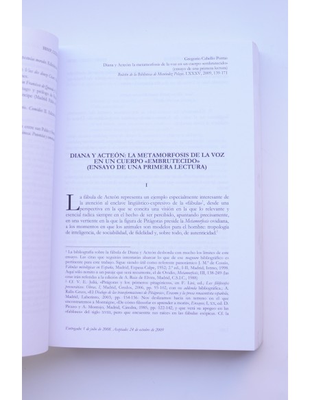 Boletín de la Biblioteca de Menéndez Pelayo. Año LXXXV, enero - diciembre 2009
