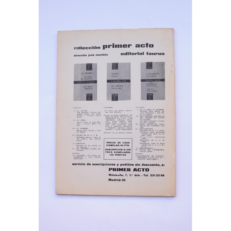 Primer Acto : revista del teatro. Nº 55, 1964