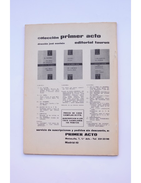 Primer Acto : revista del teatro. Nº 55, 1964