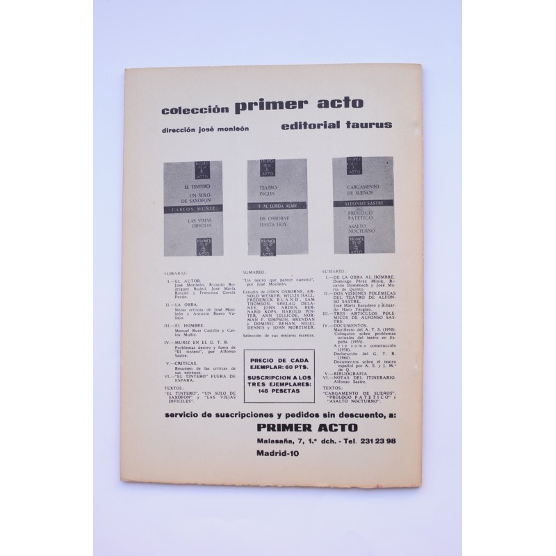 Primer Acto : revista del teatro. Nº 57, 1964