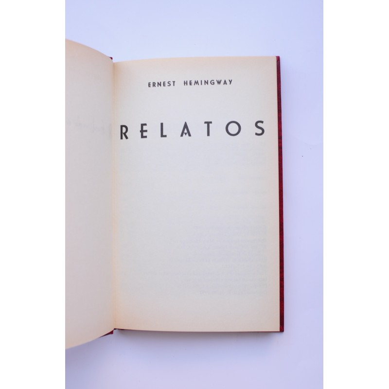 Ernest Hemmingway. Relatos