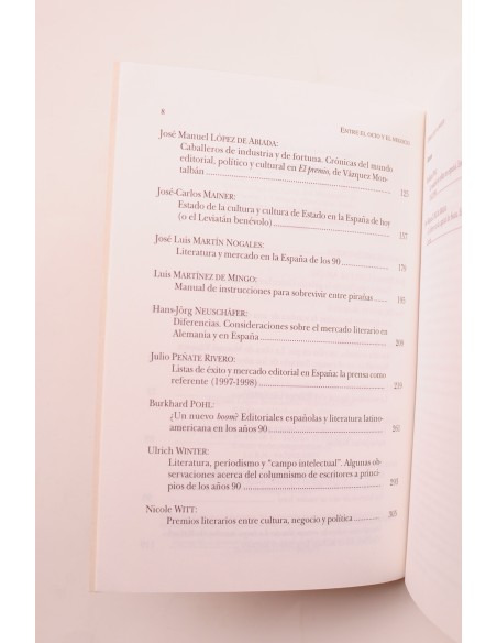 Entre el ocio y el negocio, Industria editorial y literatura en la España de los 90 