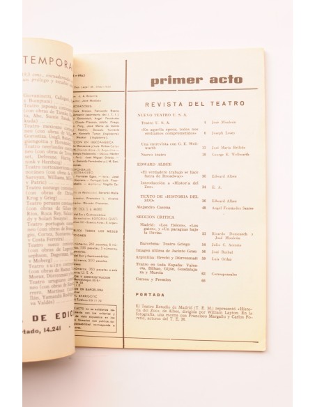Primer Acto : revista del teatro. Nº 68, 1965