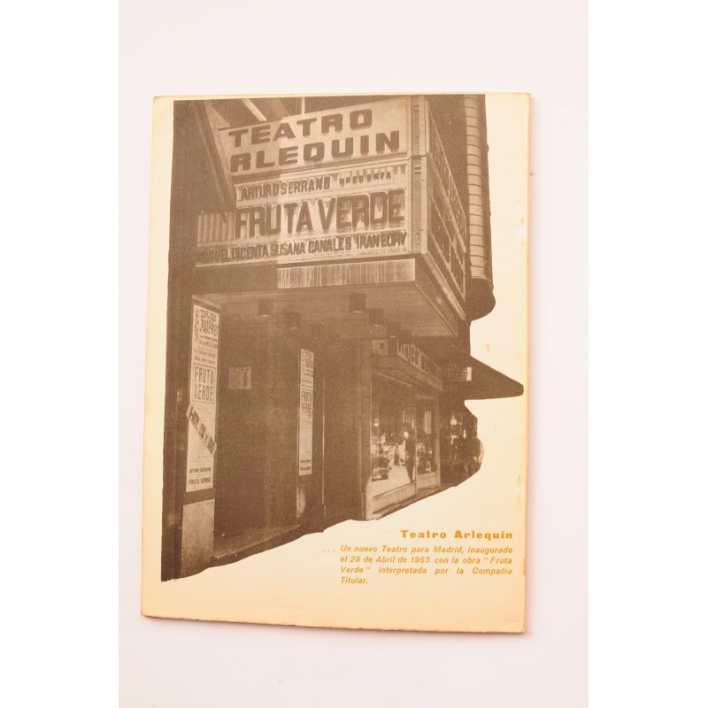 Primer Acto : revista del teatro. Nº 65, 1965