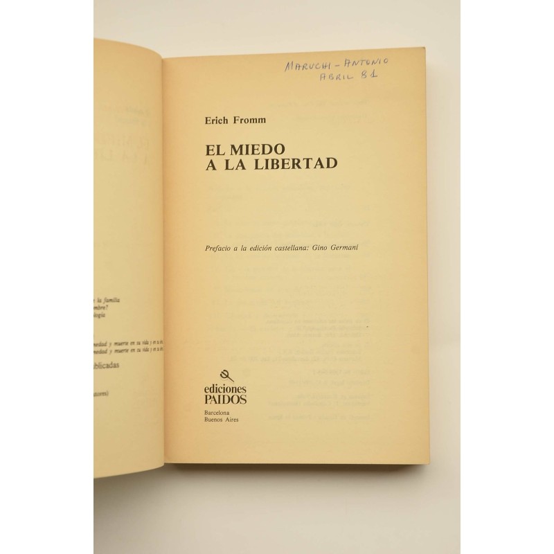 El miedo a la libertad