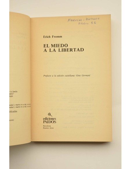 El miedo a la libertad