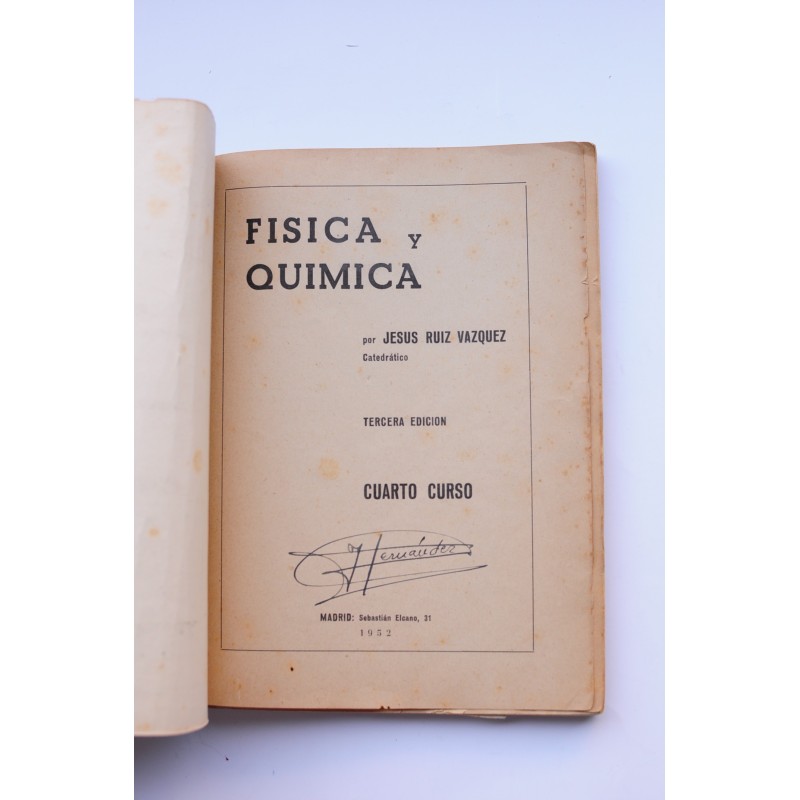 Física y química. Cuarto curso