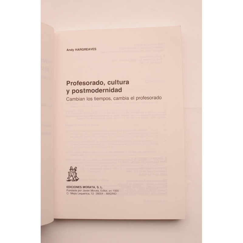 Profesorado, cultura y postmodernidad