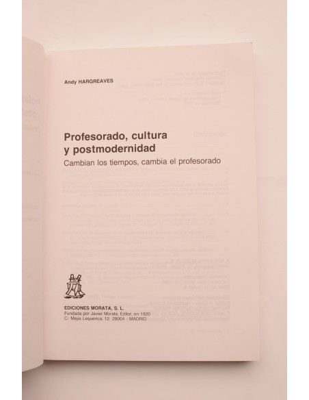 Profesorado, cultura y postmodernidad