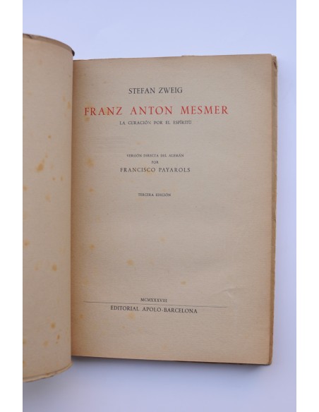 Franz Anton Mesmer : la curación por el espíritu