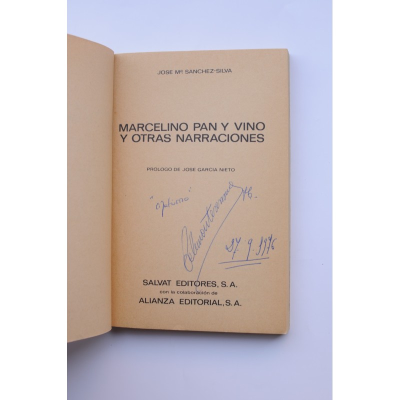 Marcelino Pan y Vino , y otras narraciones