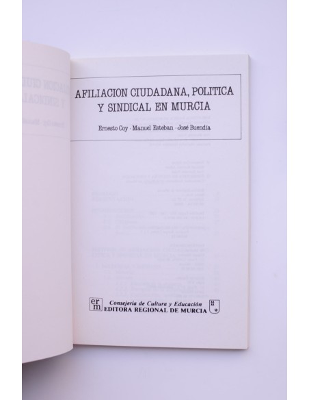 Afiliación ciudadana, política y sindical en Murcia