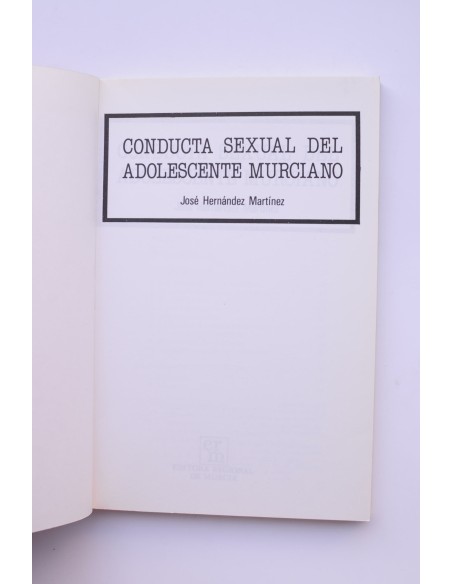 Conducta sexual del adolescente murciano