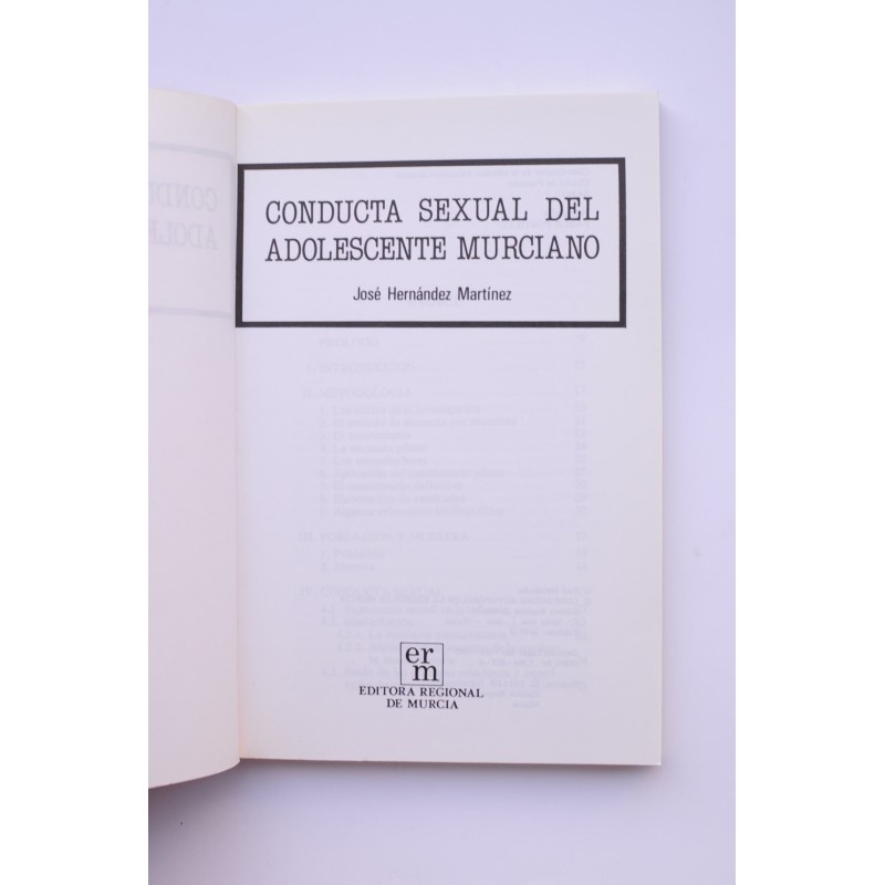 Conducta sexual del adolescente murciano