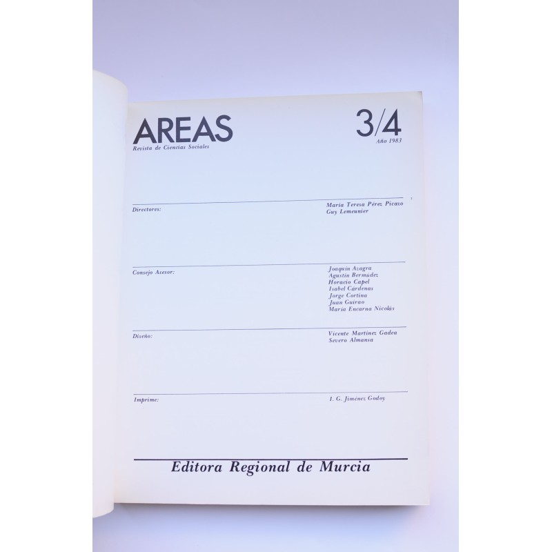 Areas : revista de ciencias sociales. Nº 3 / 4...