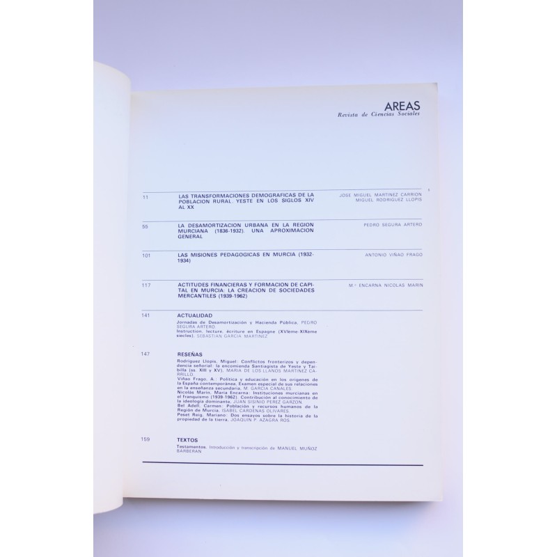 Areas : revista de ciencias sociales. Nº 3 / 4...