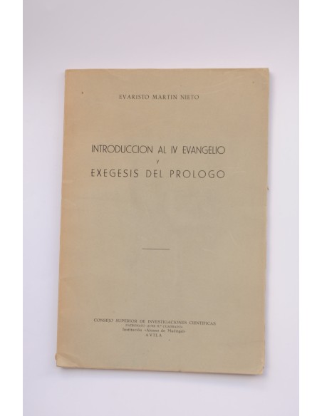 Introducción al  IV Evangelio y exégesis del prólogo