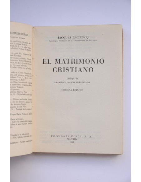 El matrimonio cristiano