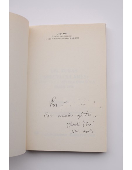 Lecturas espectaculares. El cine en la novela desde 1970