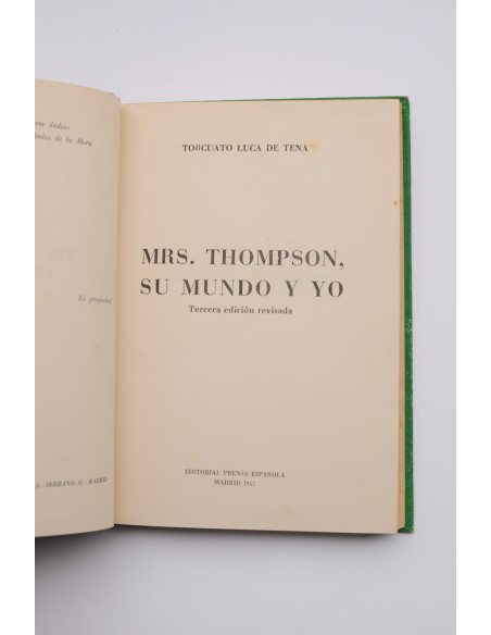 Mrs. Thompson, su mundo y yo