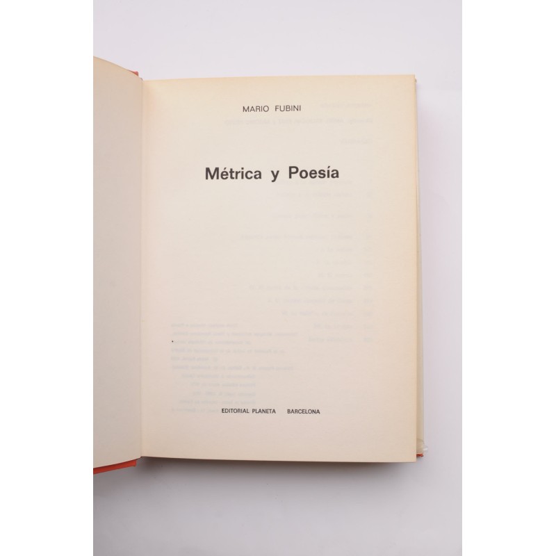 Métrica y poesía