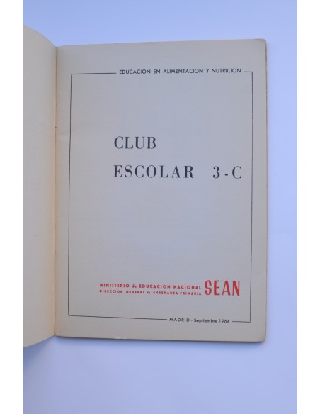 Club Escolar 3-C. Educación en alimentación y nutrición