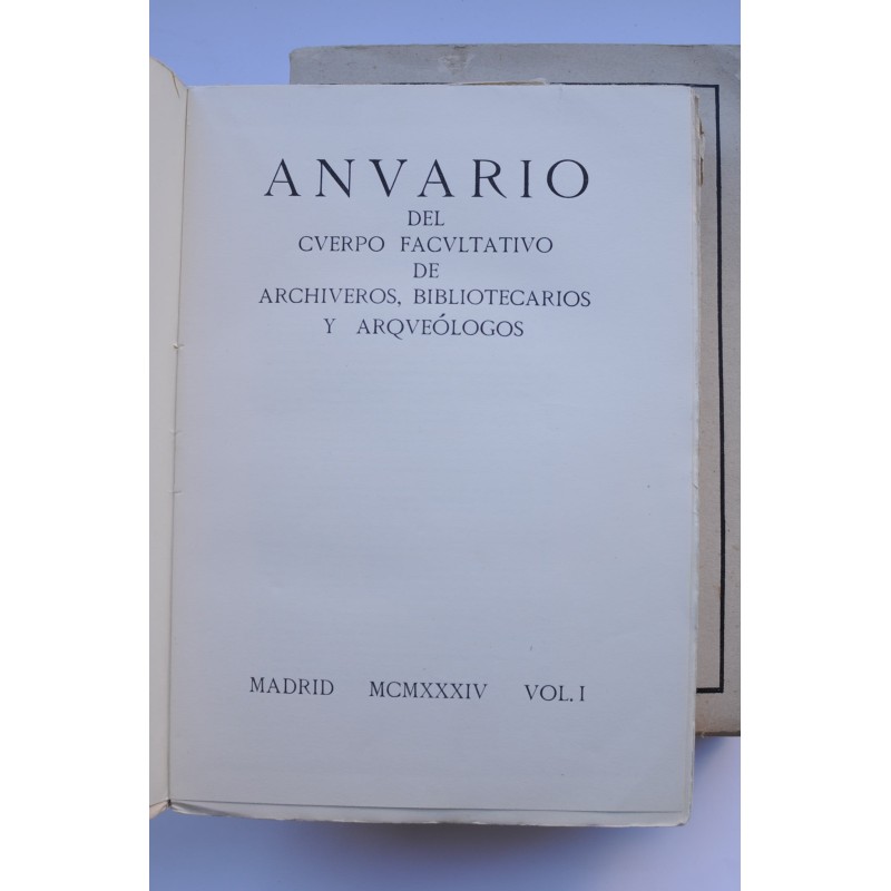 Anuario del cuerpo facultativo de archiveros,...