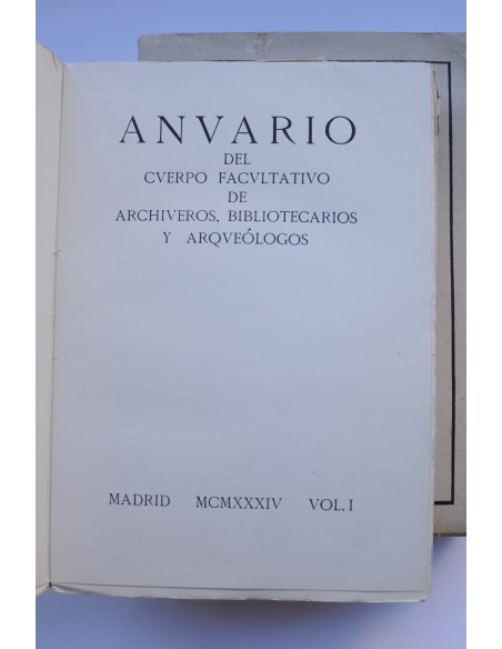 Anuario del cuerpo facultativo de archiveros, bibliotecarios y arqueólogos