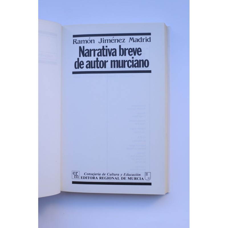 Narrativa breve de autor murciano