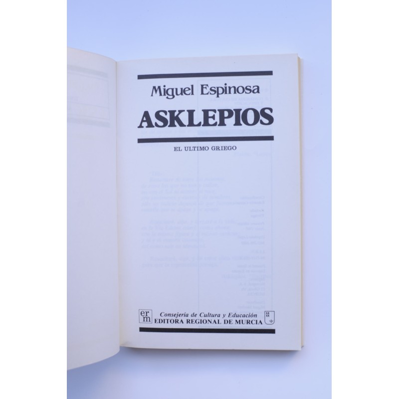 Asklepios. El último griego
