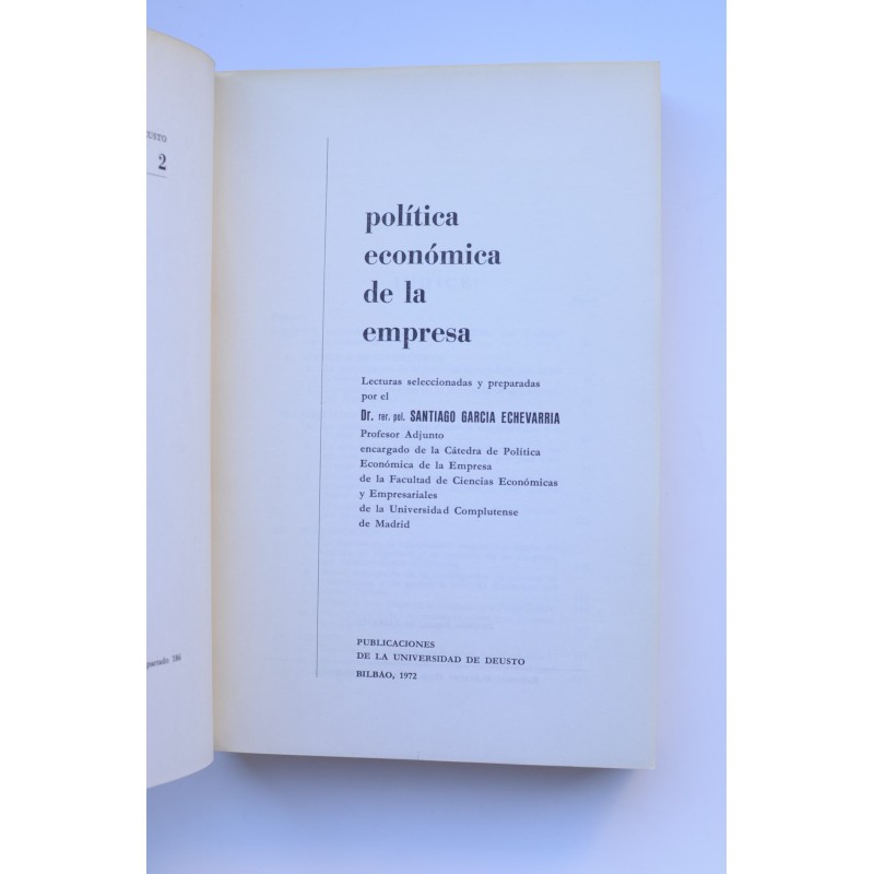 Política económica de la empresa