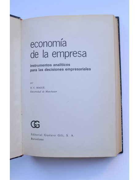 Economía de la empresa. Instrumentos analíticos para las decisiones empresariales