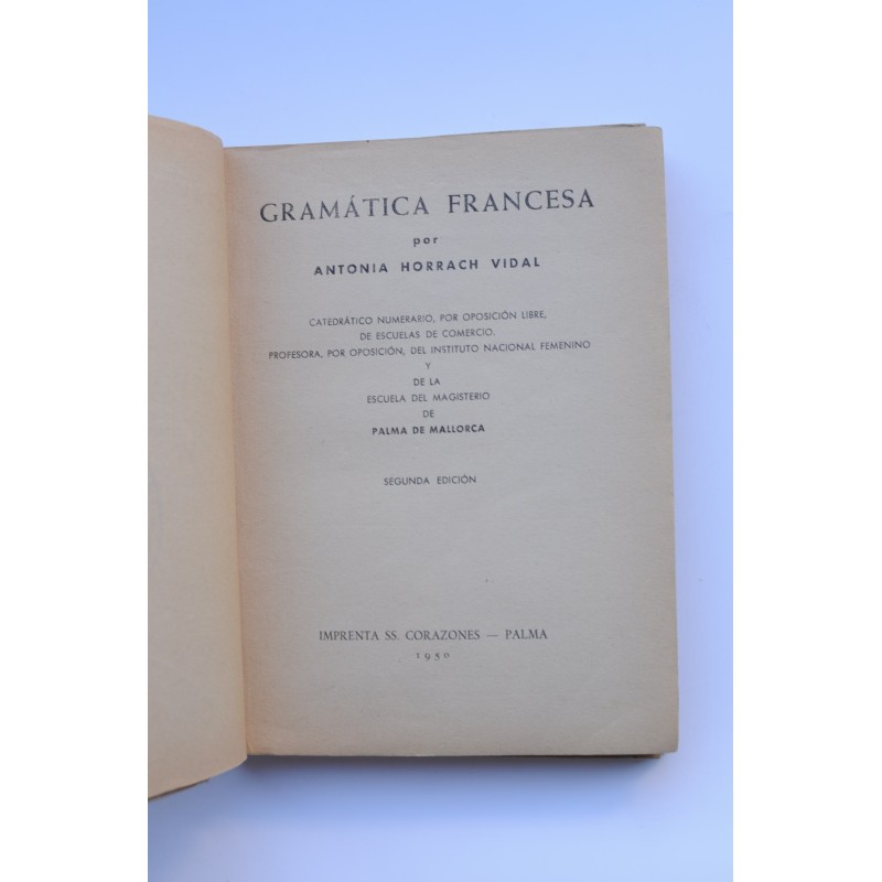 Gramática francesa. Segundo curso