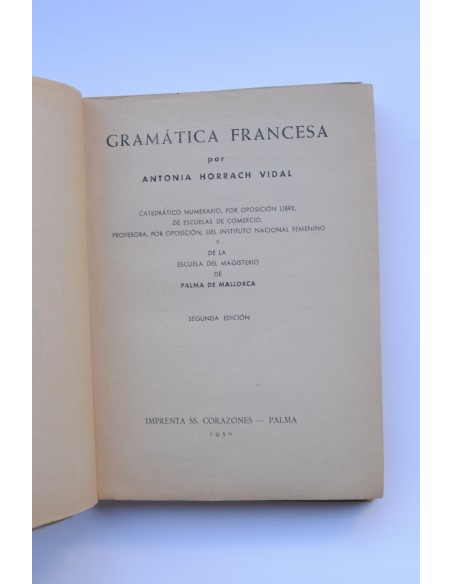 Gramática francesa. Segundo curso