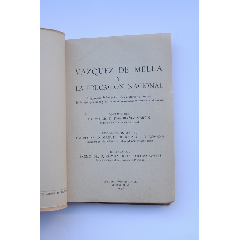 Vázquez de Mella y La educación nacional