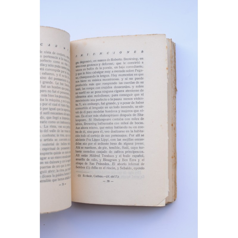 Intenciones y la balada de la cárcel de Reading