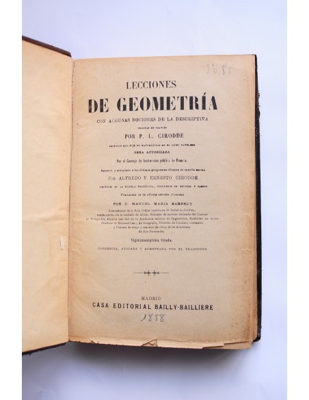 Lecciones de geometría, con algunas nociones de la descriptiva
