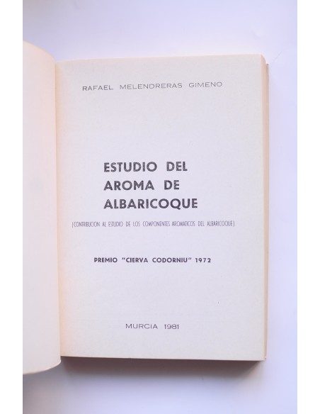Estudio del aroma del albaricoque