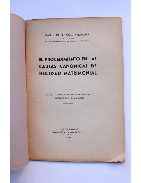 El procedimiento en las causas canónicas de nulidad matrimonial