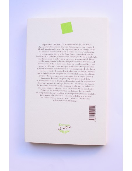 La mansedumbre de Job. Sobre el pensamiento literario de Juan Benet