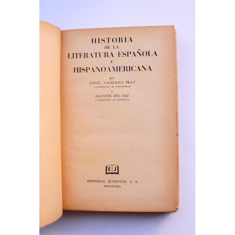 Historia de la literatura española e...