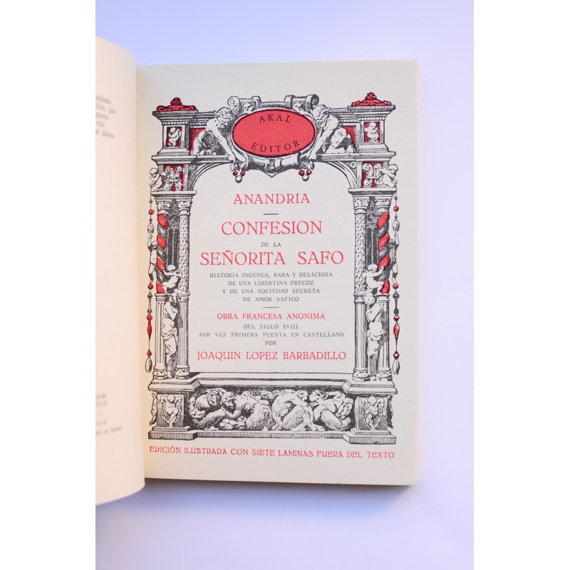 Anandria: Confesión de la Señorita Safo