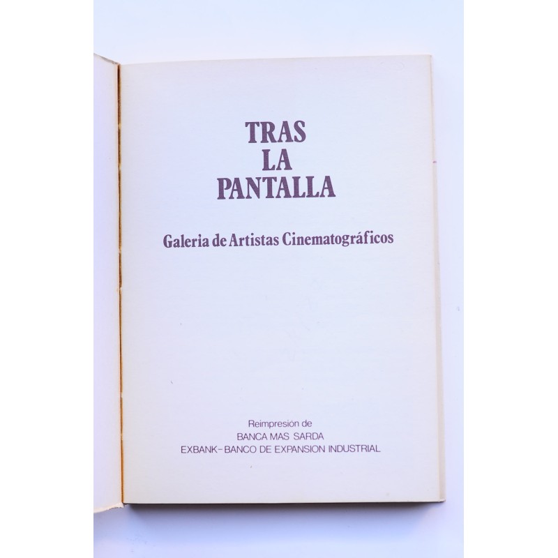 Tras la pantalla : galería de artistas...