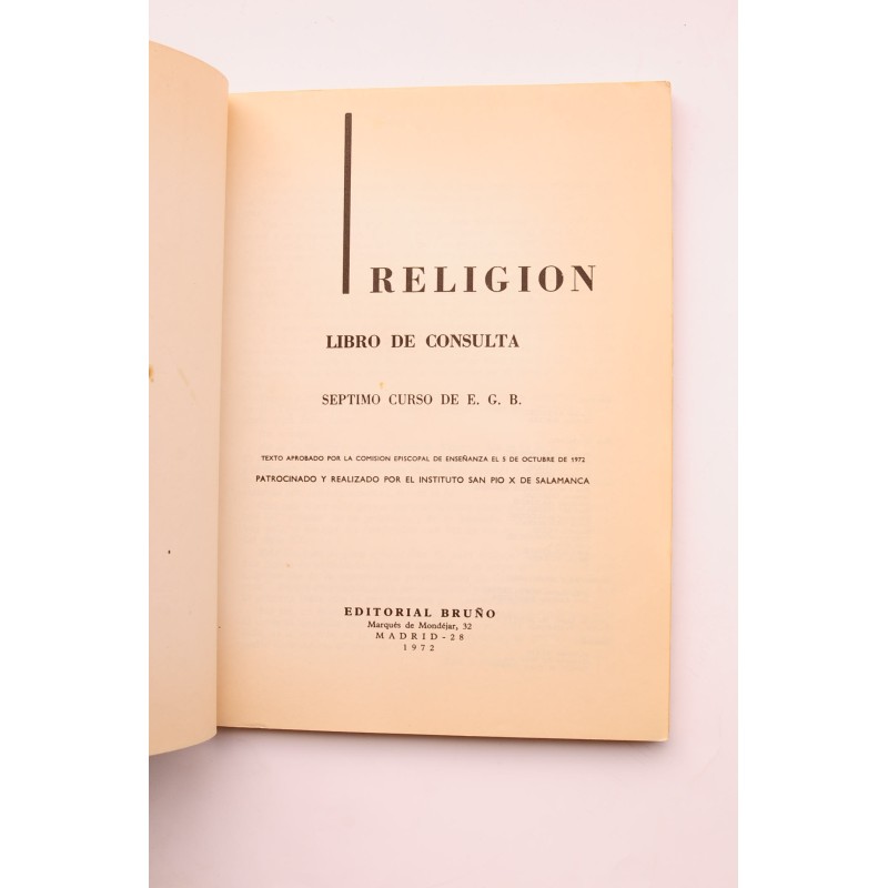 Religión. Libro de consulta. Séptimo curso EGB