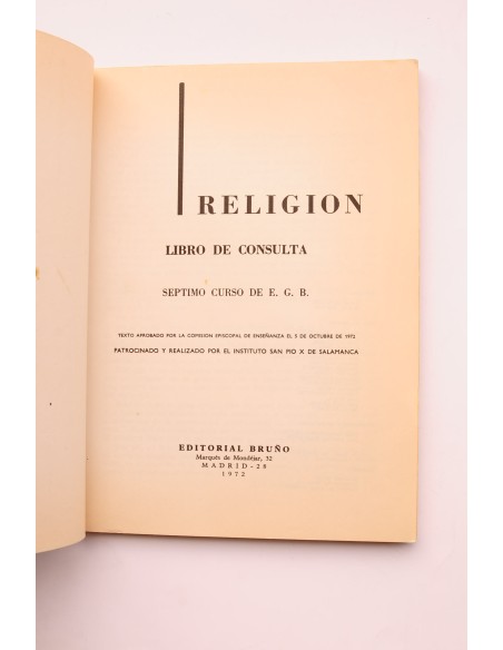 Religión. Libro de consulta. Séptimo curso EGB