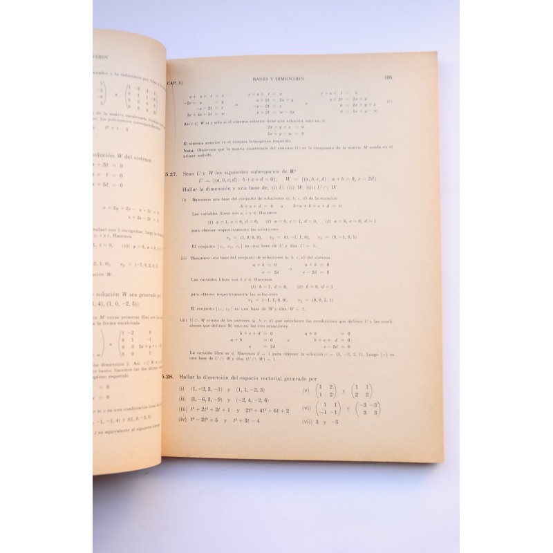 Teoría y problemas de álgebra lineal