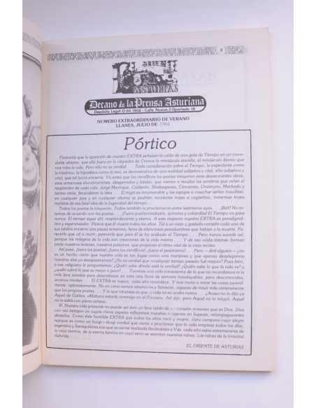 El Oriente de Asturias. Nº extra, junio 1984